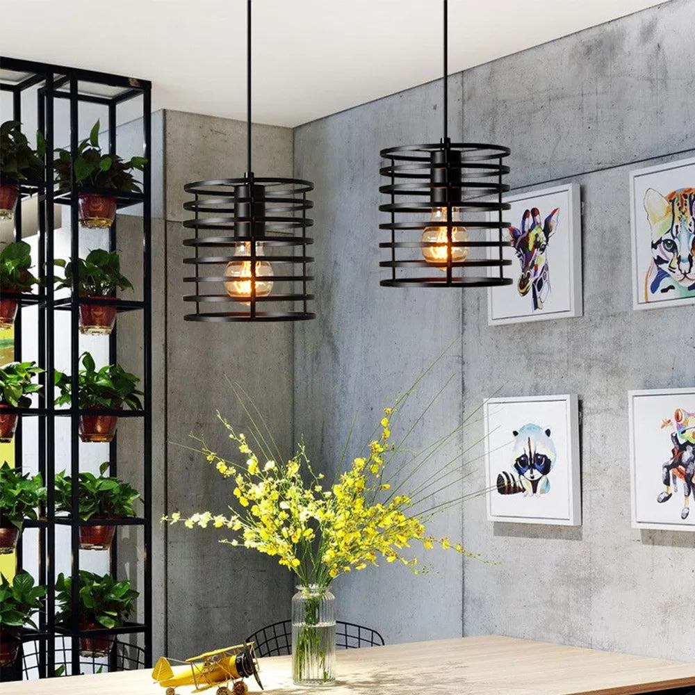 Suspension vintage en fer | Par Retro Iron Lightt