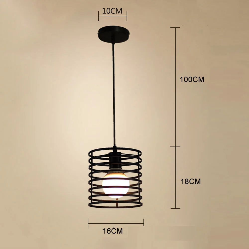 Suspension vintage en fer | Par Retro Iron Lightt