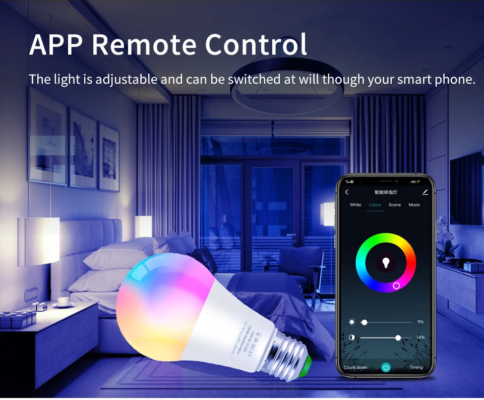 Ampoule intelligente E27 WiFi