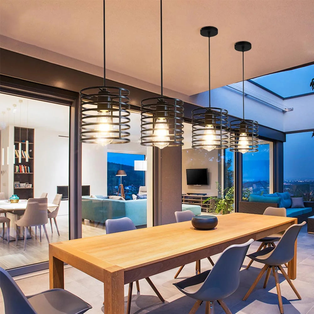 Suspension vintage en fer | Par Retro Iron Lightt