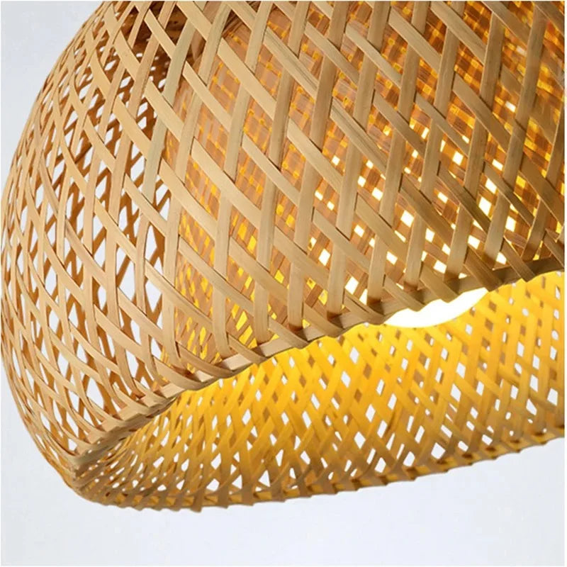 Suspension en bambou tressé à la main | Par Bamboo Lampshade
