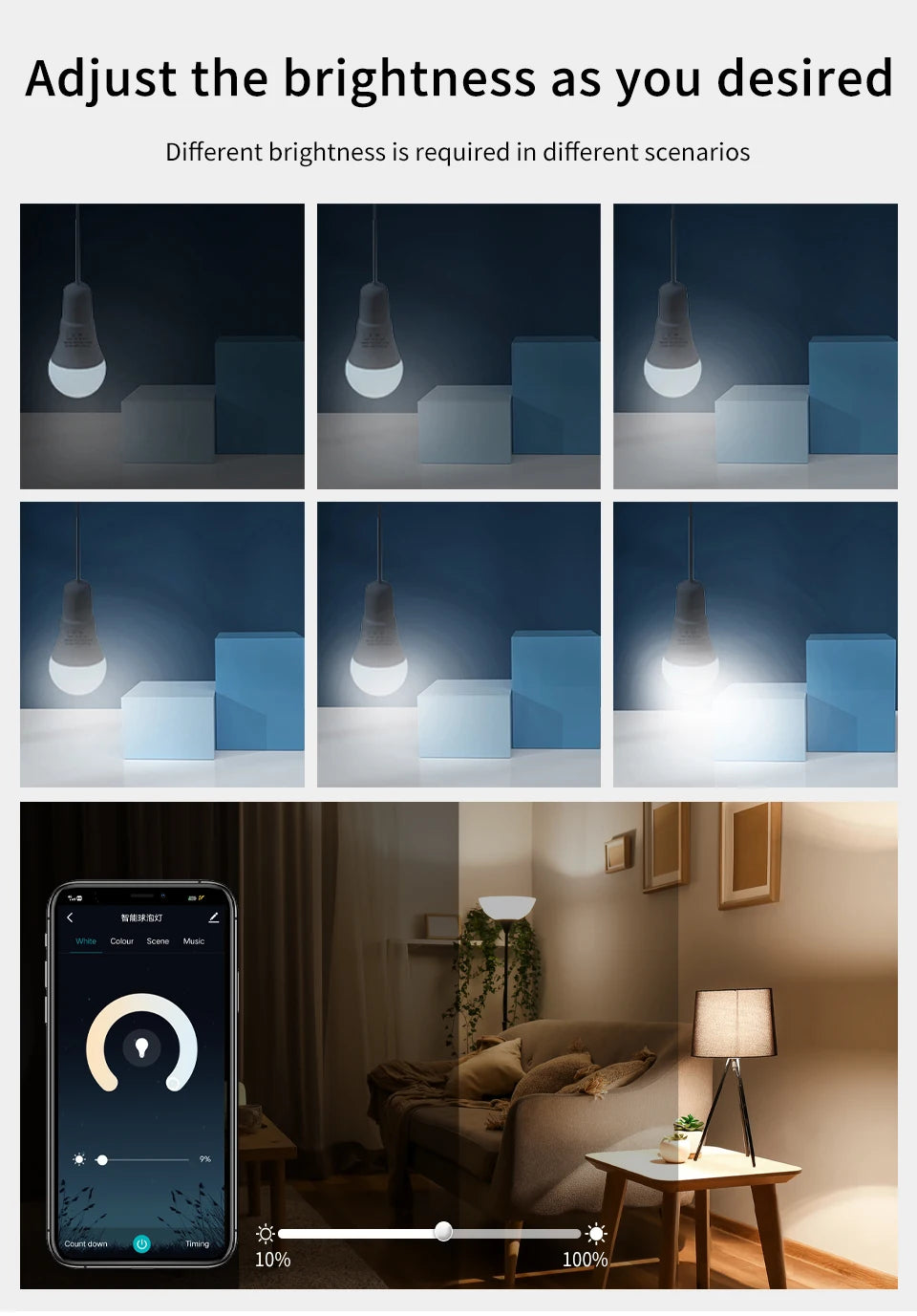 Ampoule intelligente E27 WiFi