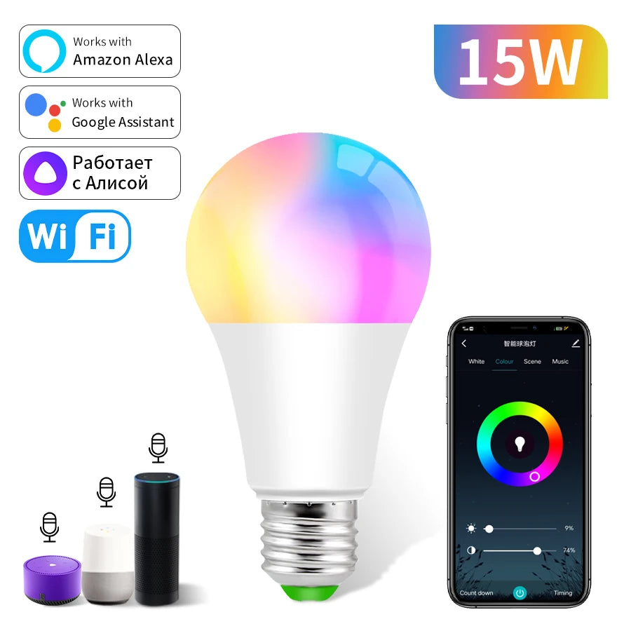 Ampoule intelligente E27 WiFi