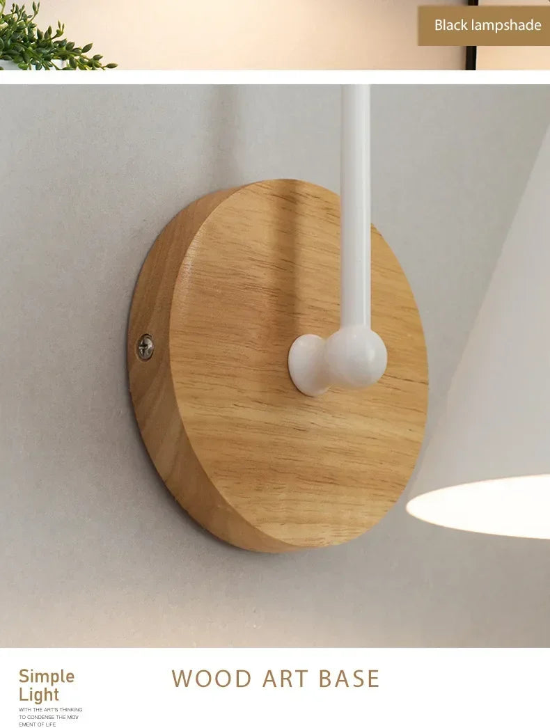 Applique murale en bois rétro | Par Simple Light